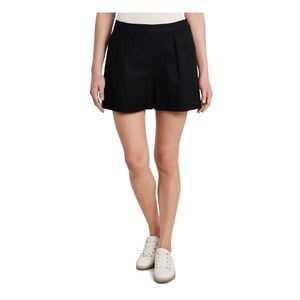 RILEY&RAE Womens Black Stretch Zippered Pocketed Straight leg Shorts 4
